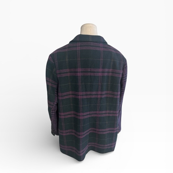 SAM EDELMAN Braellynn Relaxed Double Breasted Wool
Blend Blazer Plaid Coat XL - Picture 6 of 11